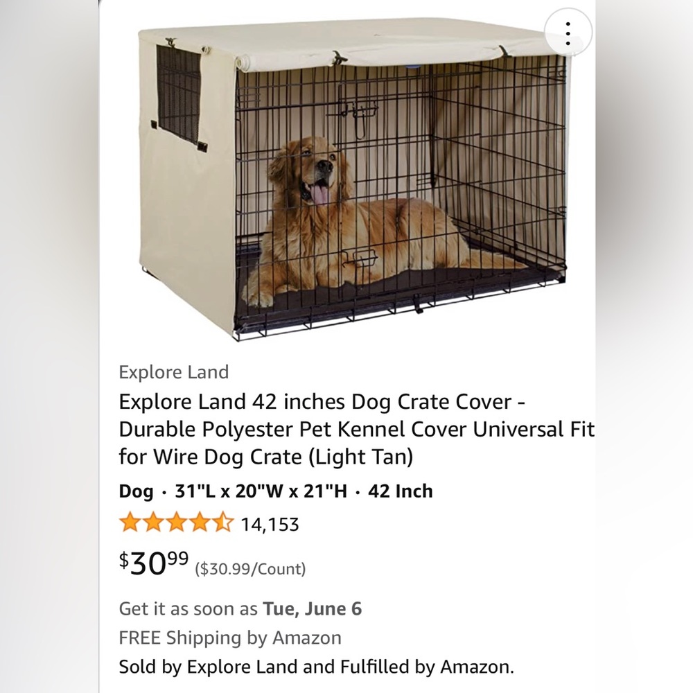 Doggy cage cover !!!! I ordered by accident and didn’t return on time :(